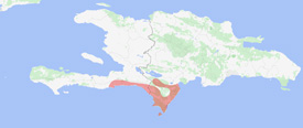 Range map of Leiocephalus barahonensis